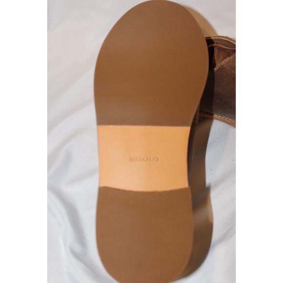 NISOLO MEN'S REY OXFORD LEATHER DRESS SHOES TOBACCO BROWN SZ 11.5 NIB 228 - Picture 5 of 5